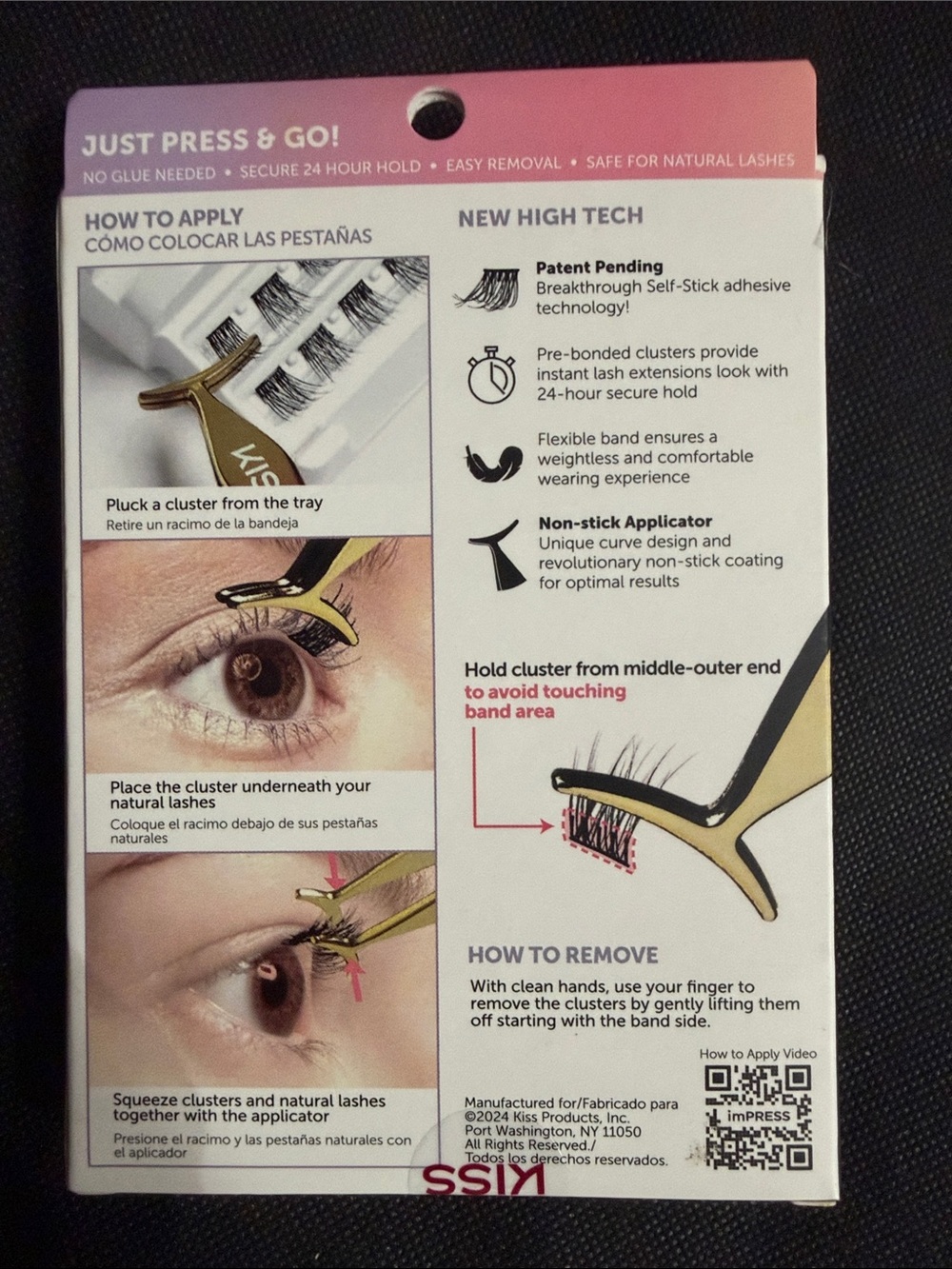 KISS imPRESS Falsies Lash Clusters Voluminous' 14 mm, 36 Clusters + extras - Picture 5 of 6